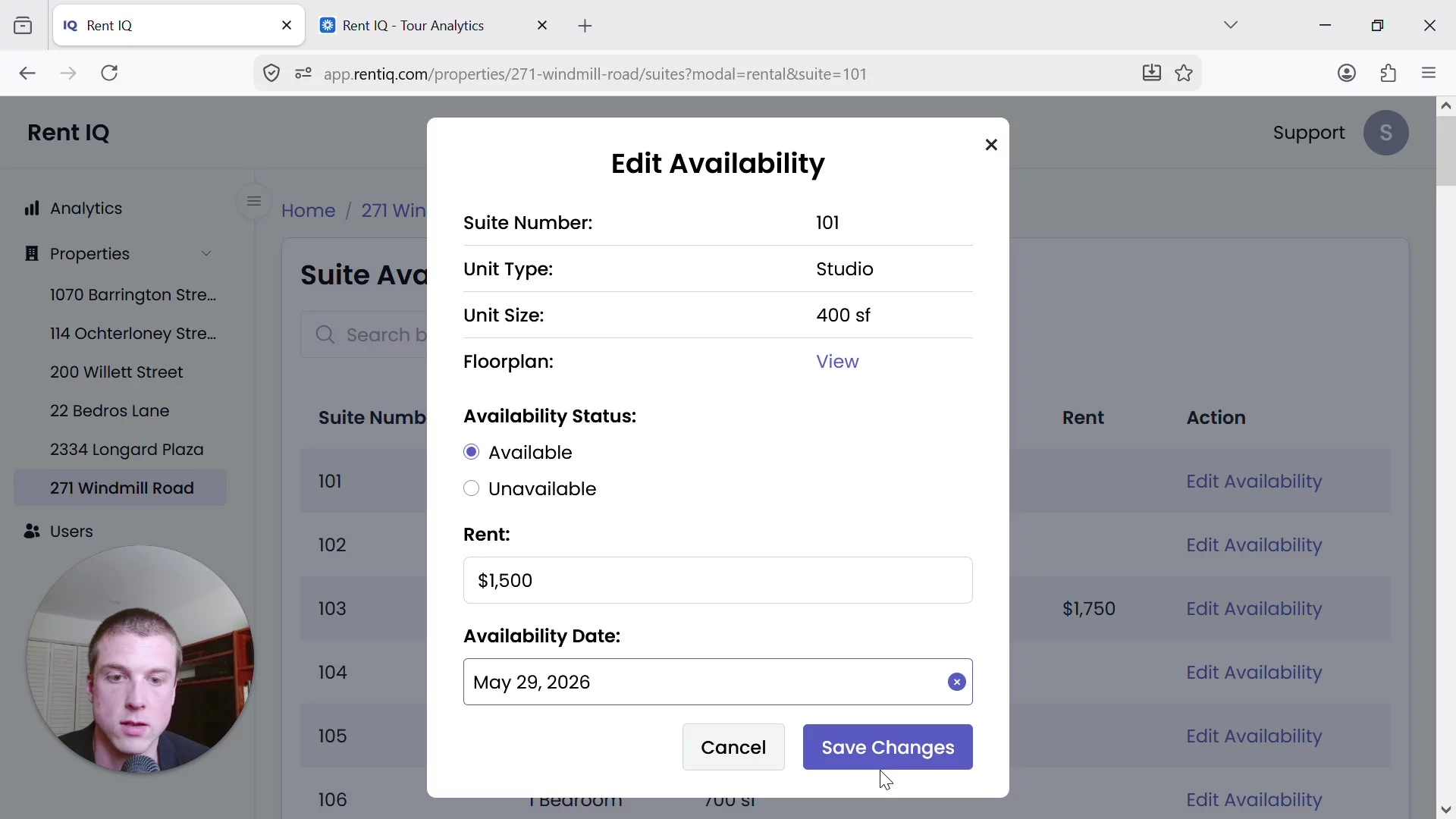 Rent IQ: Managing Unit Availability